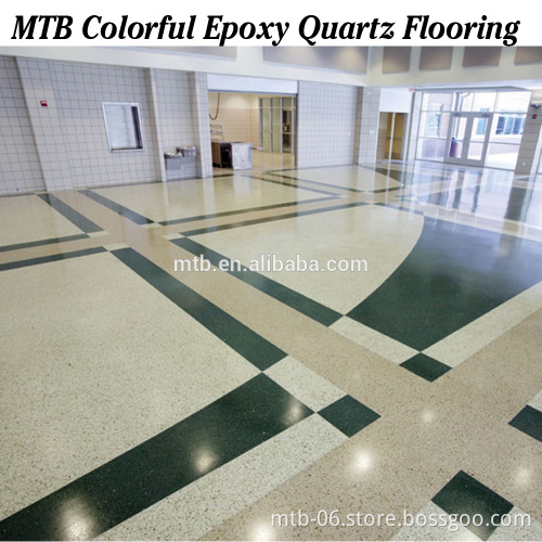 Colorful Epoxy Quartz Flooring